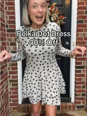 TikTok post by @wphillips829 for Trendy Queen. Caption reads: @TrendyQueen #polkadot #dress #womensfashion [...].
