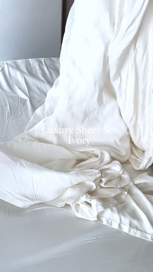 Instagram post by @daneryta for LUXOME. Caption reads: [...] and luxurious bedding refresh !! With....