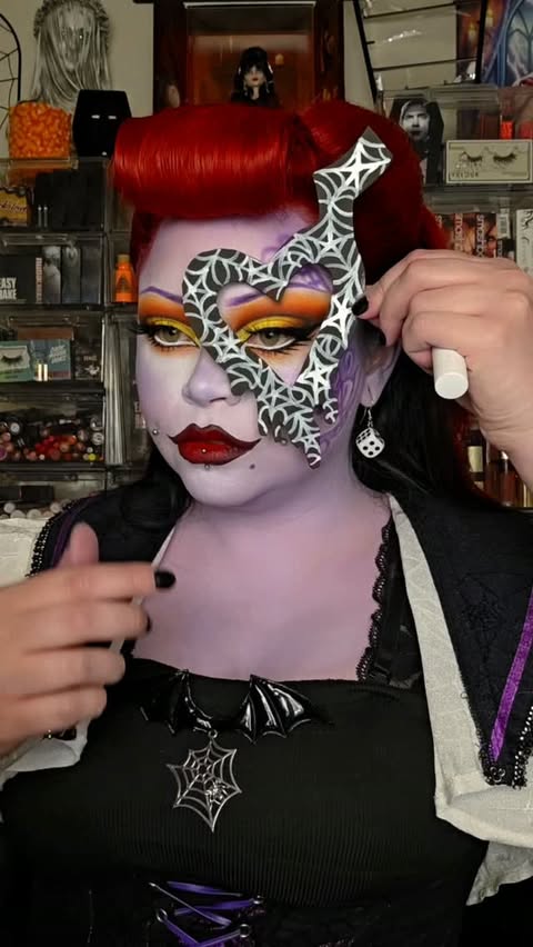 Instagram post by @sydneynicoleaddams for Mehron Makeup. Caption reads: [...] (Discount code "sydney") 🎶 💀 @mehronmakeup....