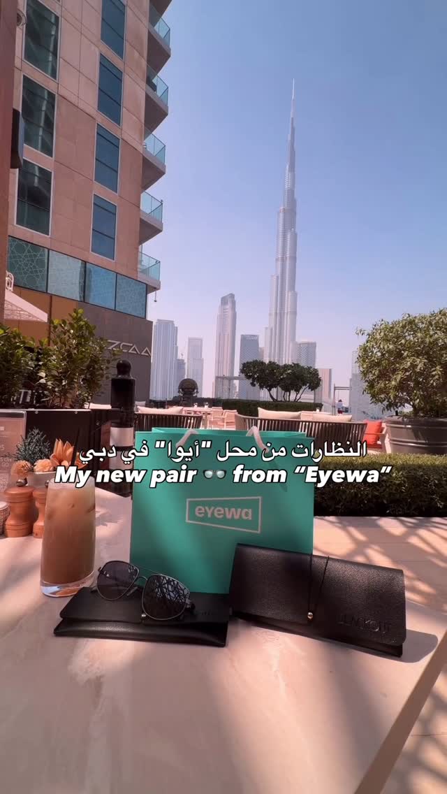 Instagram post by @dubai0006 for eyewa. Caption reads: ⁨	Natural filter 👓✨ رايكم بالفلتر 👀❤️‍🔥....