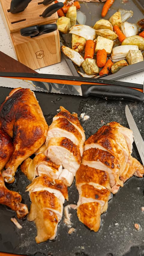 Instagram post by @cj.eats_ for Victorinox. Caption reads: [...] ultimate cozy comfort meal, and the....