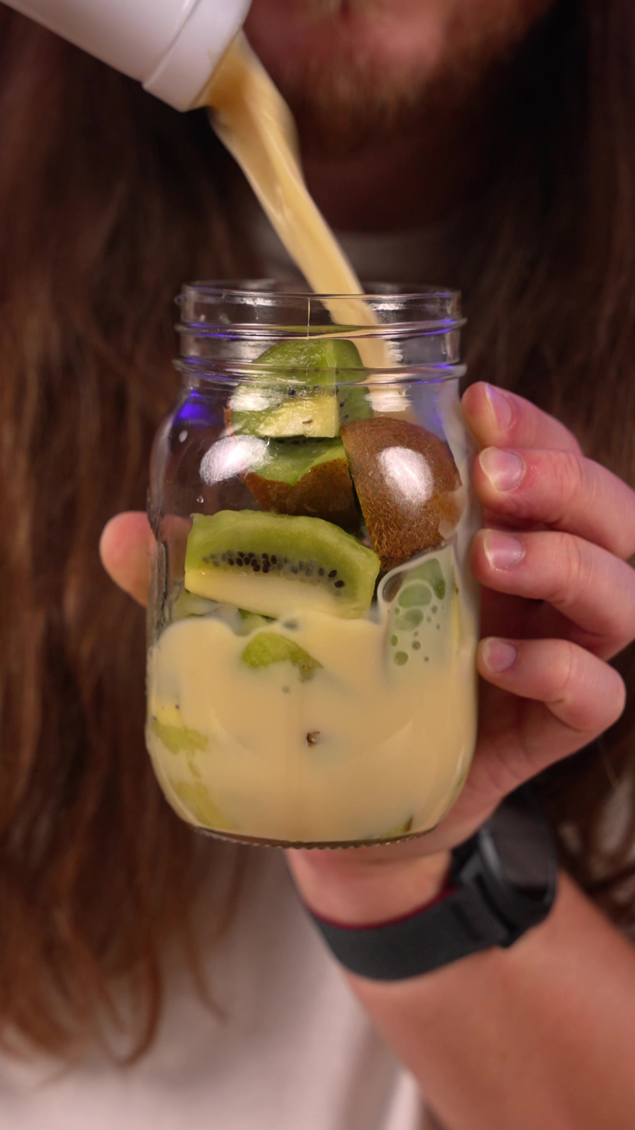 TikTok post by @dokaryan for Kava Haven. Caption reads: I left Kiwi Fruit in Kava Haven for a week #kiwi....