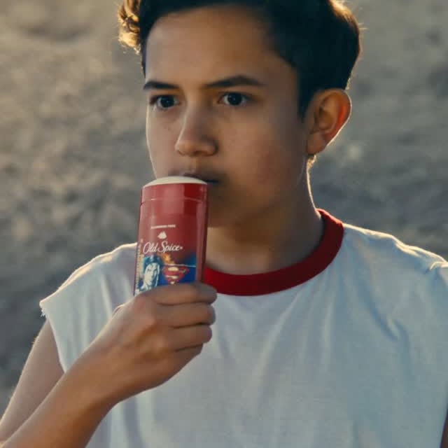 Instagram post by @dcofficial for Old Spice. Caption reads: The most powerful scent on Earth just crash....