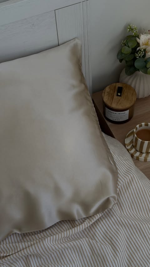 Instagram post by @sophieeljones for SilkSilky. Caption reads: fully upgraded my sleep routine with....