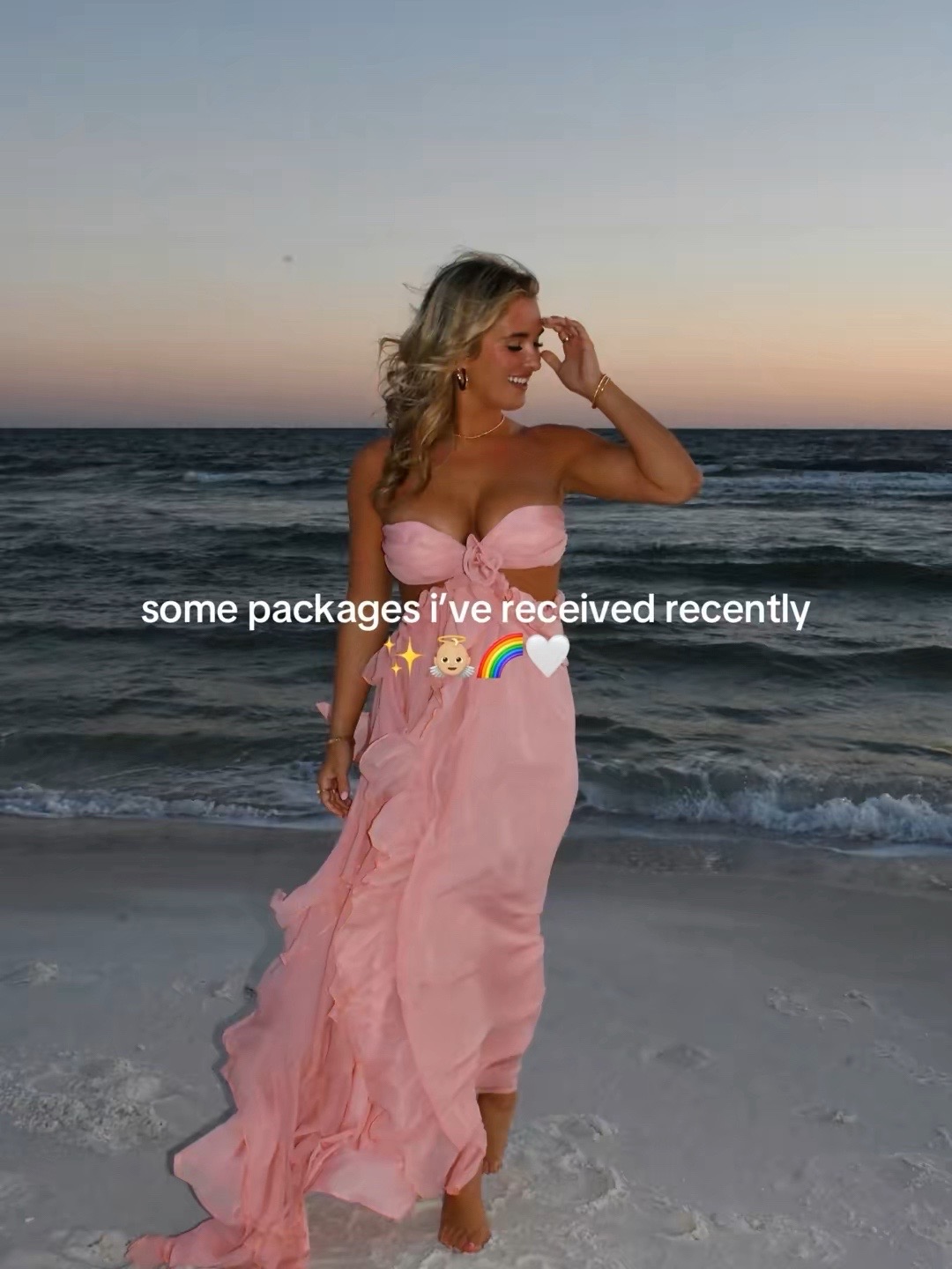 TikTok post by @laniekristin for Burst Oral Care. Caption reads: some packages i’ve received recently from some....