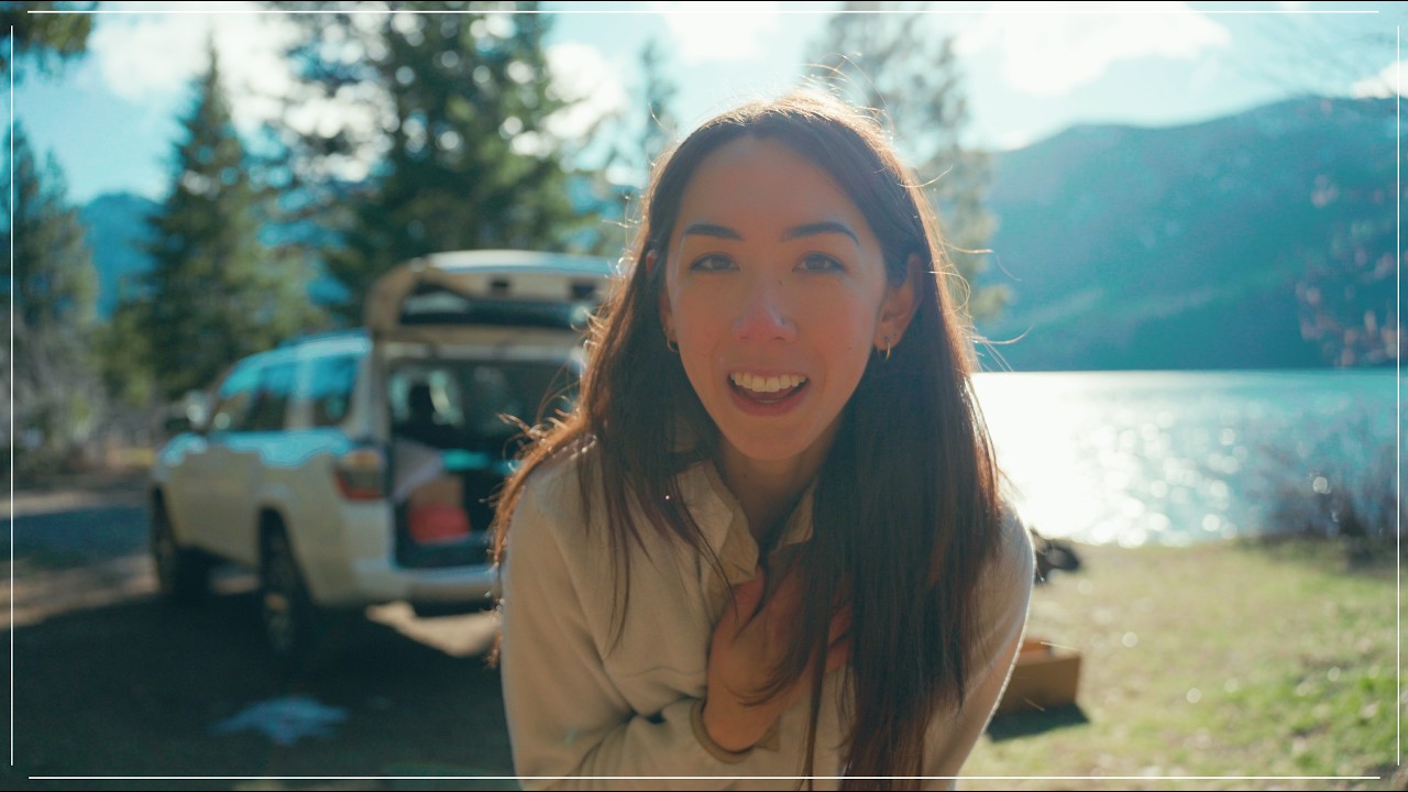 YouTube post by @KateVenturesOutdoors for COROS. Caption reads: [...] Gear (my white backpack): COROS Apex 4: use....