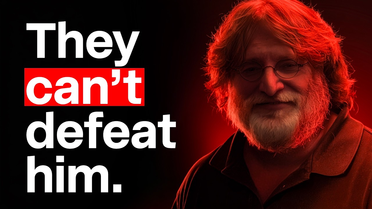 YouTube post by @BellularNews for Bloomberg. Caption reads: Big Studios Called Steam A Monopoly, But It's A....