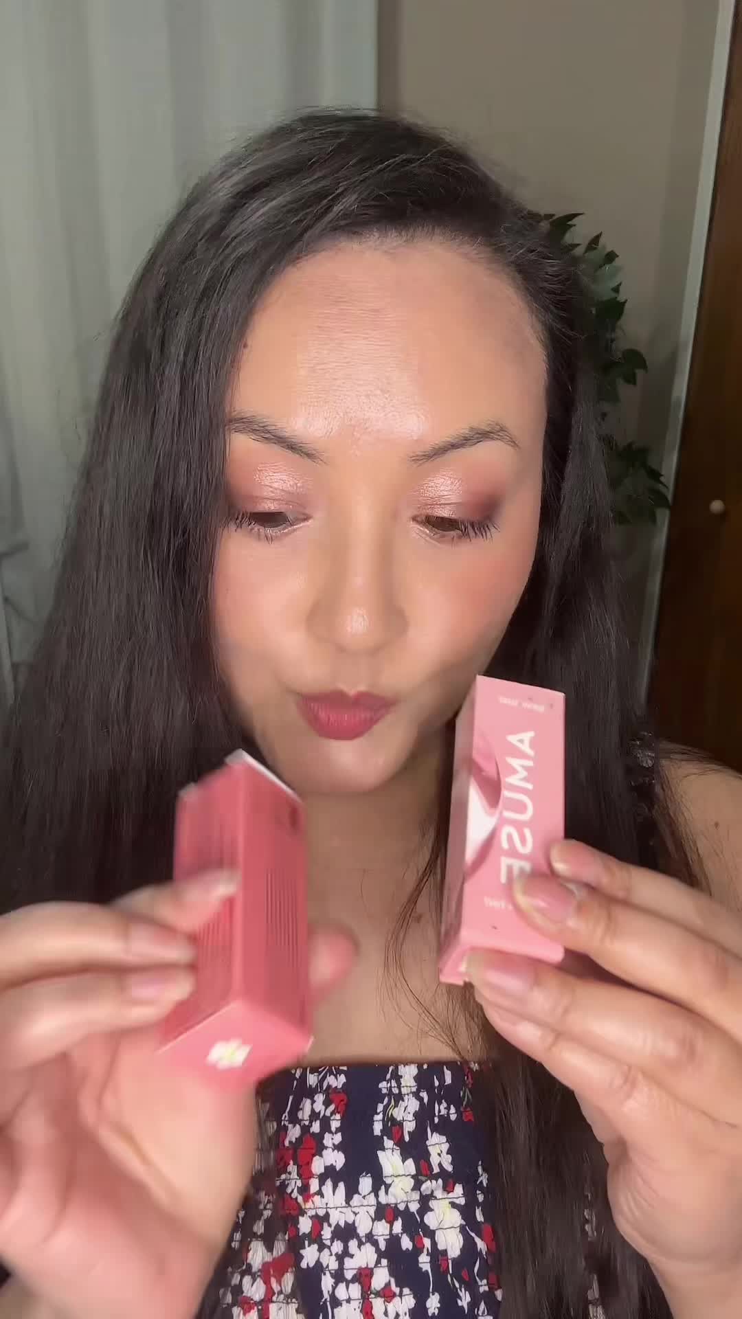 TikTok post by @naveenashres for Cocomint Beauty. Caption reads: Cute lip tints @cocomintbeauty....