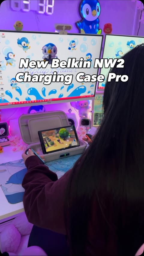 Instagram post by @piplup.gamer for Belkin. Caption reads: [...] Case Pro for NW2 ✨ This case from @belkin....