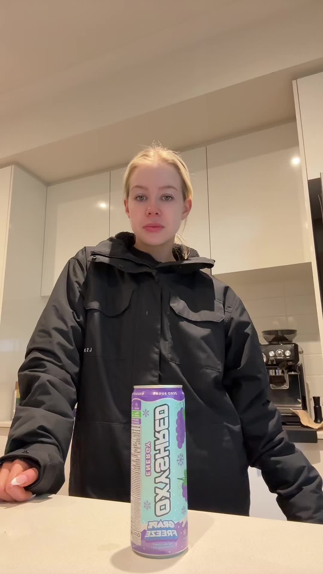 TikTok post by @grow.withliv for OxyShred Energy. Caption reads: [...] than just wake you up! @ehplabs @OxyShred....
