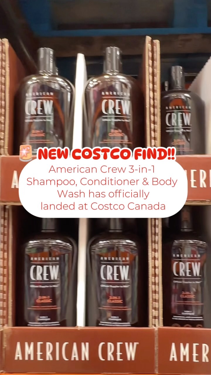 Instagram post by @costcofindscanada for American Crew. Caption reads: 🚨 NEW COSTCO FIND!!
‌
@americancrew 3-in-1....