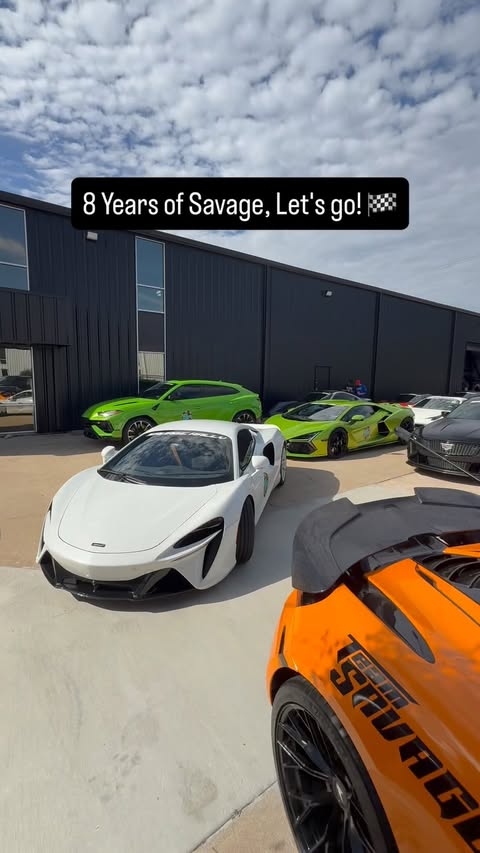 Instagram post by @team_savage_713 for The Houstonian. Caption reads: How you celebrate 8 years of Savage! 🎉😎🎰 Follow....