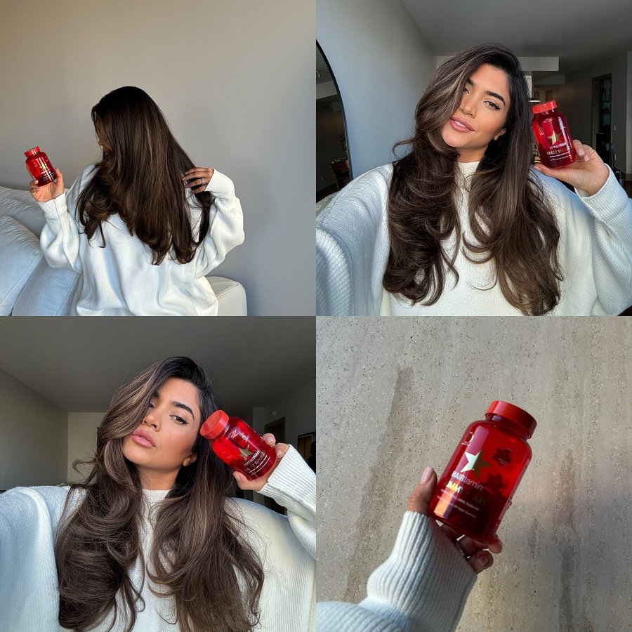 Instagram post by @asal_st for Hairtamin. Caption reads: Loving my @hairtamin journey! Don’t miss out on....