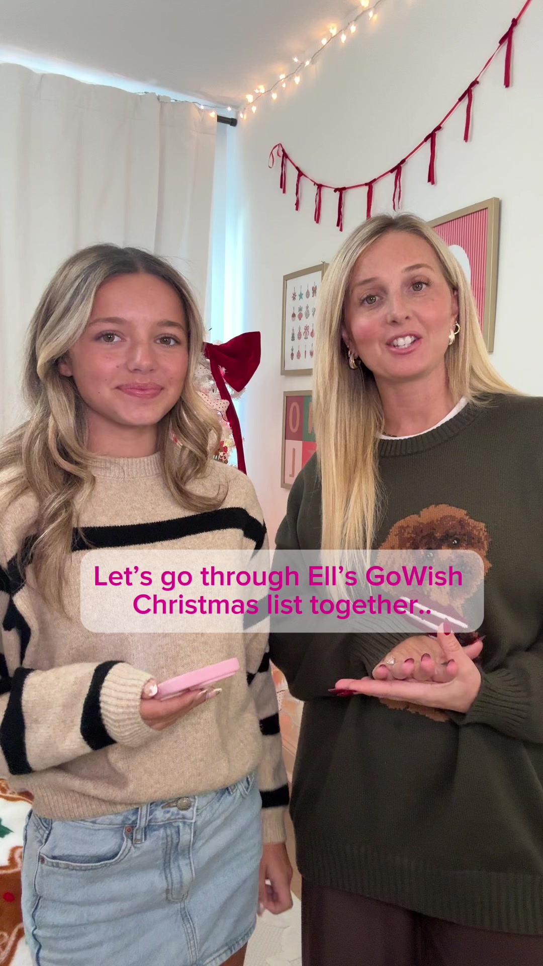 TikTok post by @chastitynolan for GoWish. Caption reads: Ad @GoWish Christmas wish list goals 🎄💕✨ #fyp....