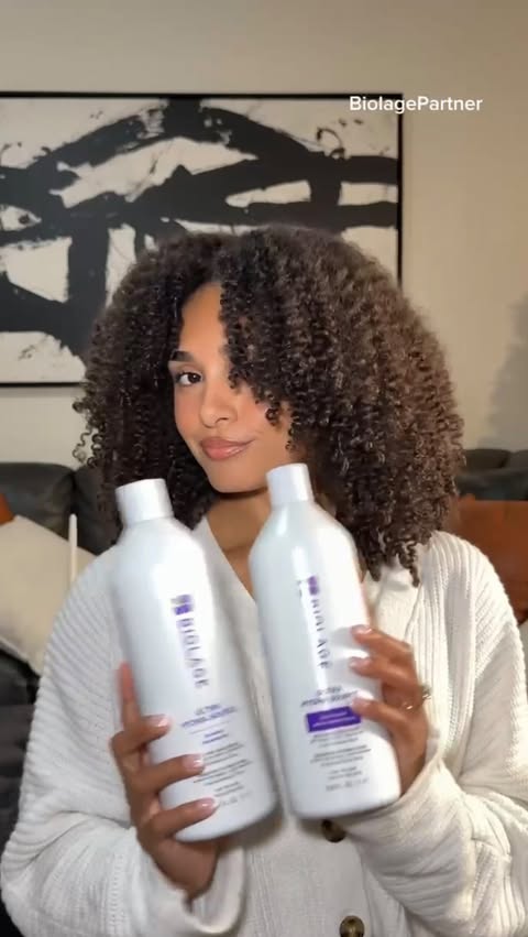 Instagram post by @miriah_celeste for Biolage. Caption reads: Hibernation season activated ❄️

Biolage Ultra....