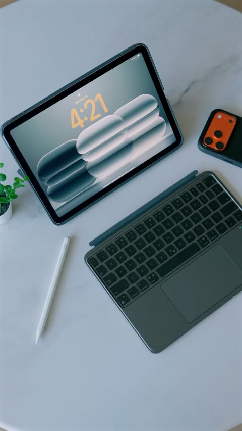 Instagram post by @mikebanh_ for ESR. Caption reads: [...] iPad setup might replace your MacBook 👀 ESR....