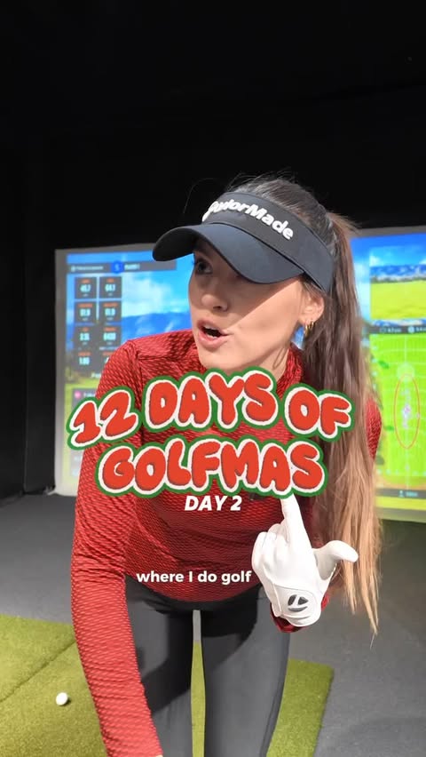 Instagram post by @carleeshoe for TaylorMade Golf. Caption reads: DAY 2 OF GOLFMAS!! It’s drill day so here’s....