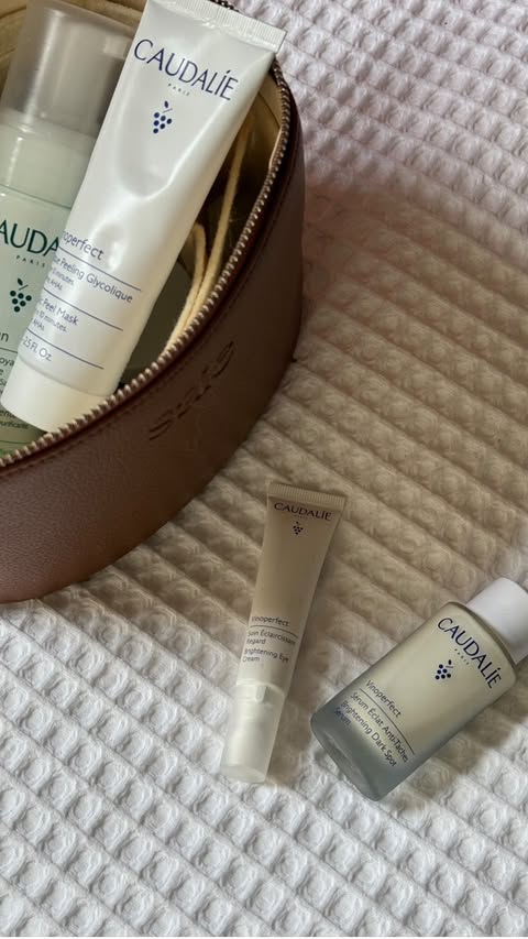 Instagram post by @izzyutterson for Caudalie. Caption reads: [...] life lessons I've learnt in my 20s 🫧....