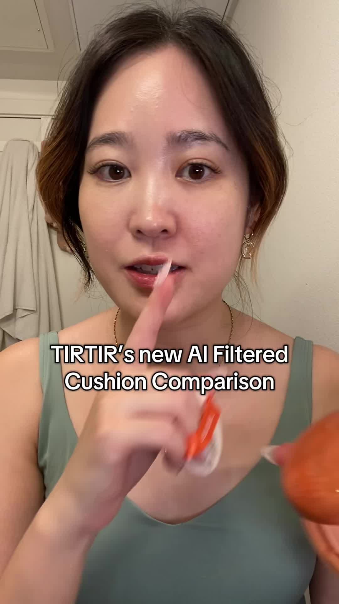 TikTok post by @internetsisfinds for TIRTIR. Caption reads: Really liking TIRTIR’s newest cushion! Helps blur....