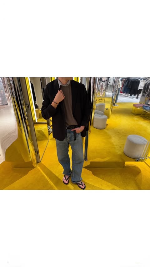 Instagram post by @sambolianatz for Theory. Caption reads: two looks for spring — stop by @theory__ x....