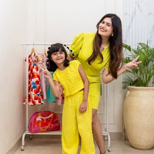 Instagram post by @mumfiesta for Nykaa Fashion. Caption reads: She’s 6, but her style game is always a 10 ✨....