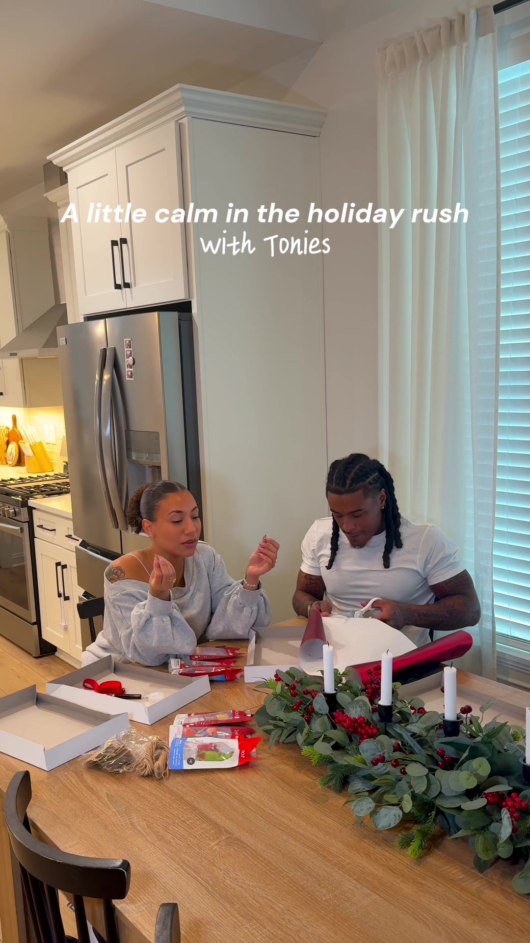 TikTok post by @agandana for tonies. Caption reads: The holiday rush is real but these moments slow it....