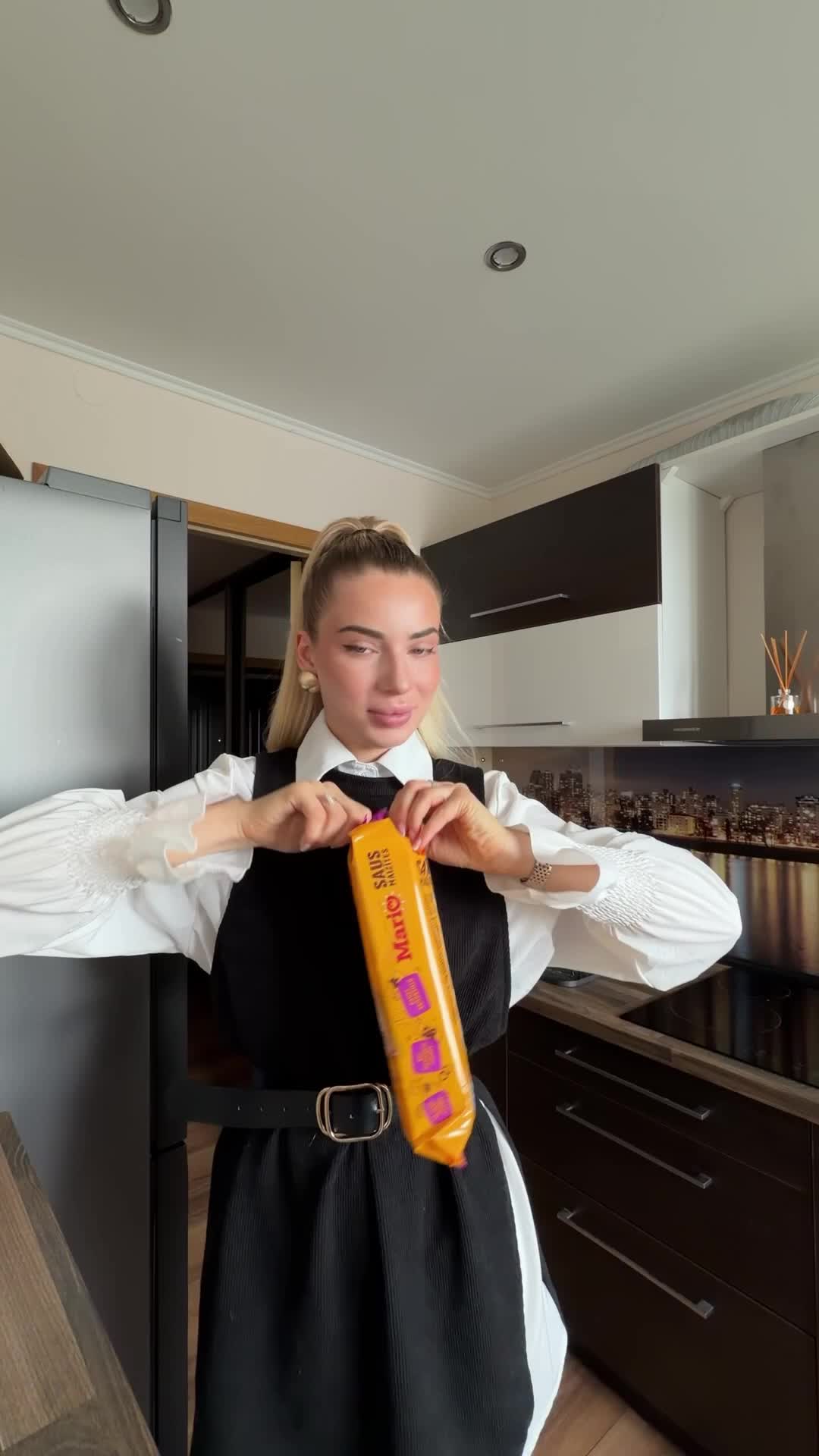 TikTok post by @intrisha for Incredit.lv. Caption reads: [...] dārgi dzīvot? Apspriežam ar @Incredit.lv....