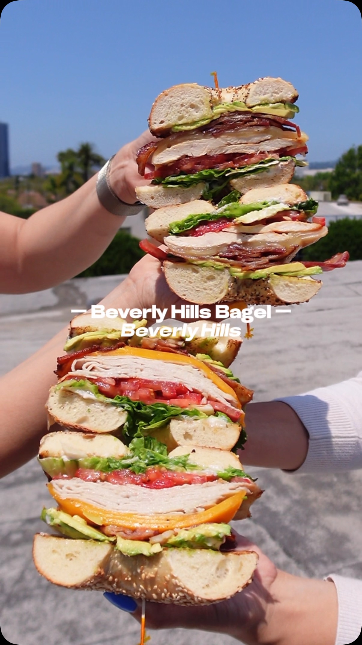 Instagram post by @beverlyhillsbagel for Eater LA. Caption reads: ✨Start your week off right, come by for one of our....