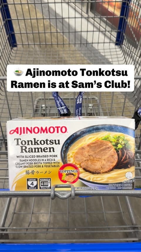 Instagram post by @samsclublovers for Ajinomoto. Caption reads: [...] upgrades a busy day! 🙌🏼 The new Ajinomoto....