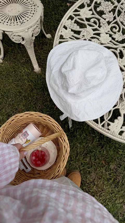 Instagram post by @sineadslittlelibrary for Tropeaka. Caption reads: Soft girl mornings with @tropeaka 💗🦢🧺 body....