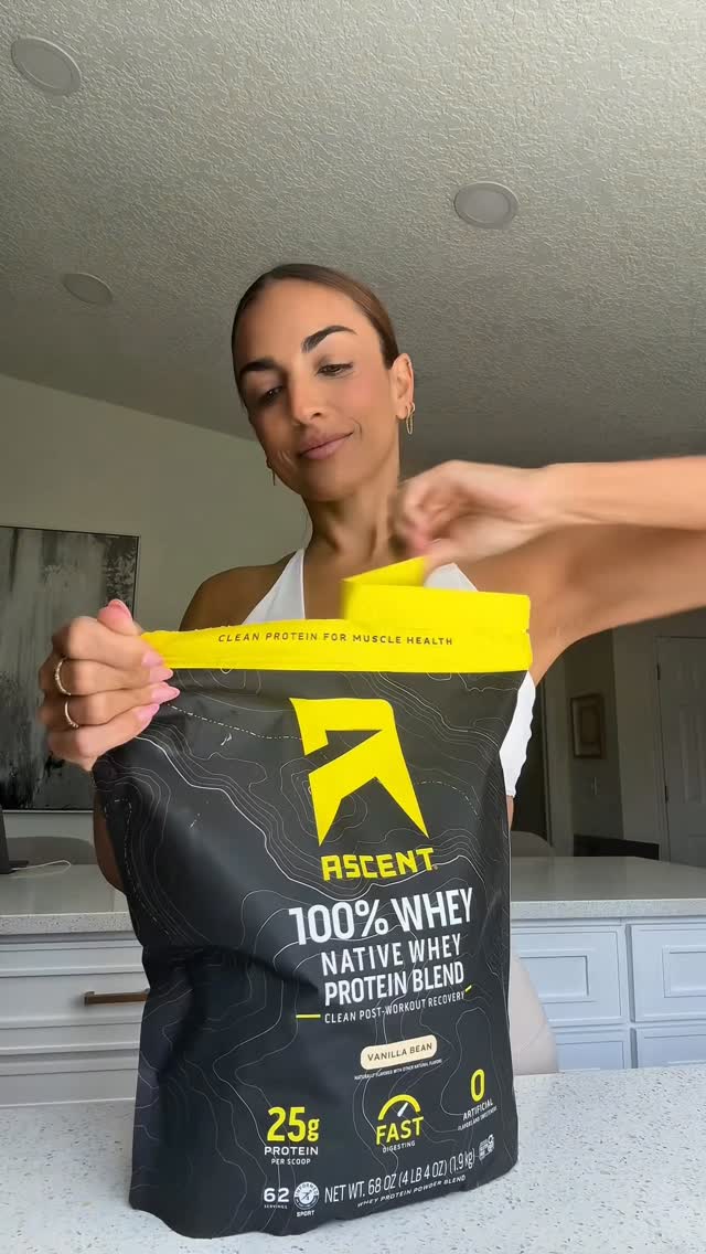 Instagram post by @oliamajd for Ascent Protein. Caption reads: #ad Come run morning errands with me ☀️💪
First....