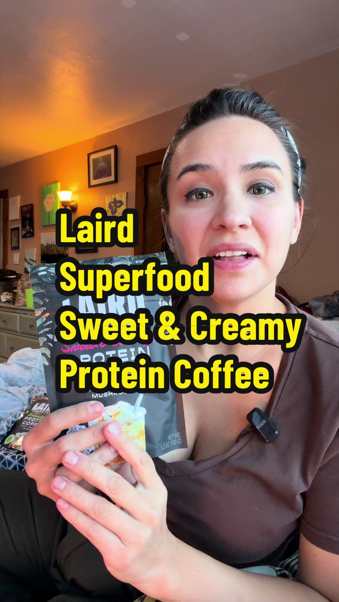 TikTok post by @akchev for Laird Superfood. Caption reads: [...] option and healthy too! Try it out!....