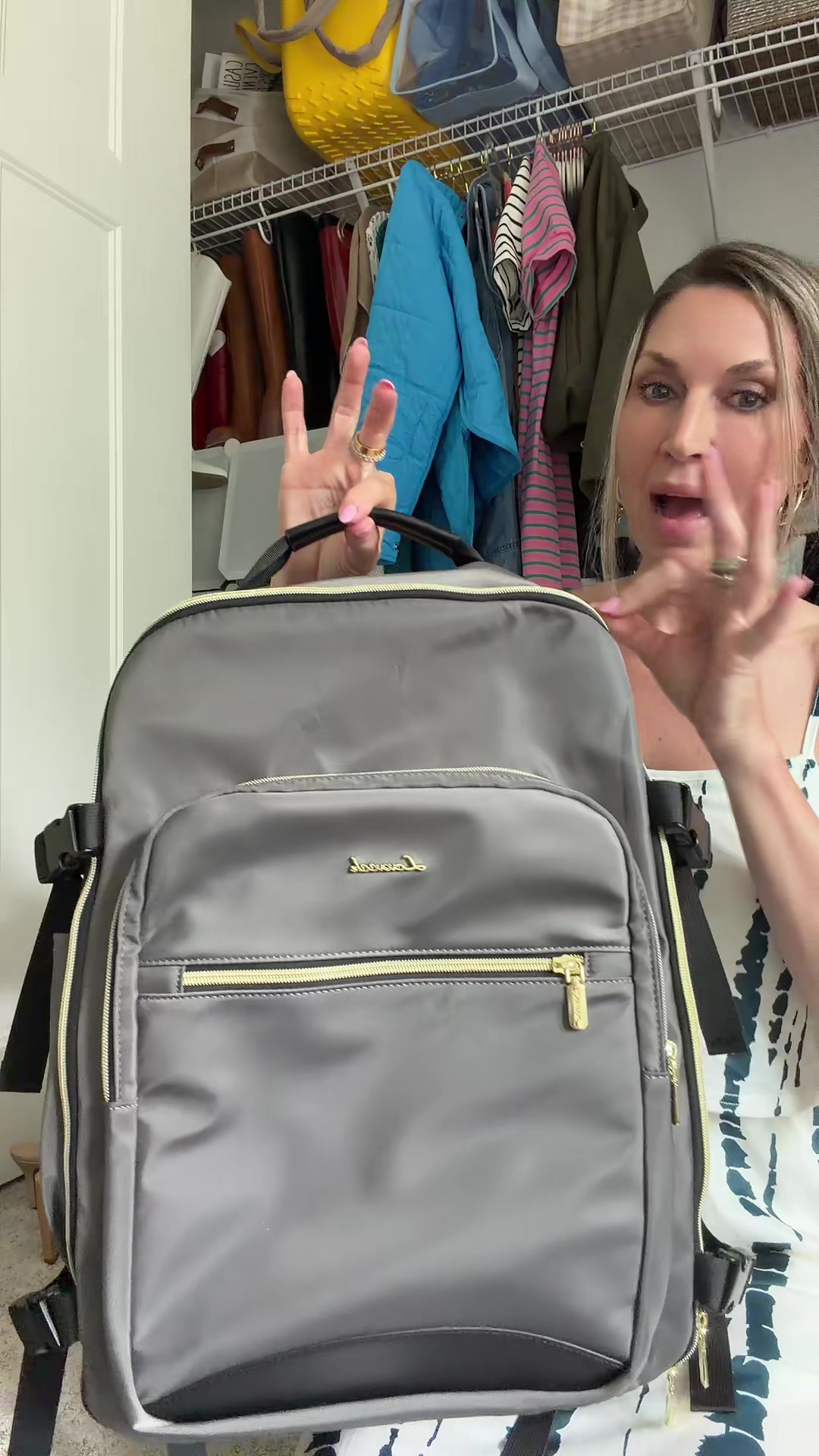 TikTok post by @ladyandredunwrapped for Lovevook. Caption reads: @Lovevook Bags #bagtok #travel #carryon #luggage....