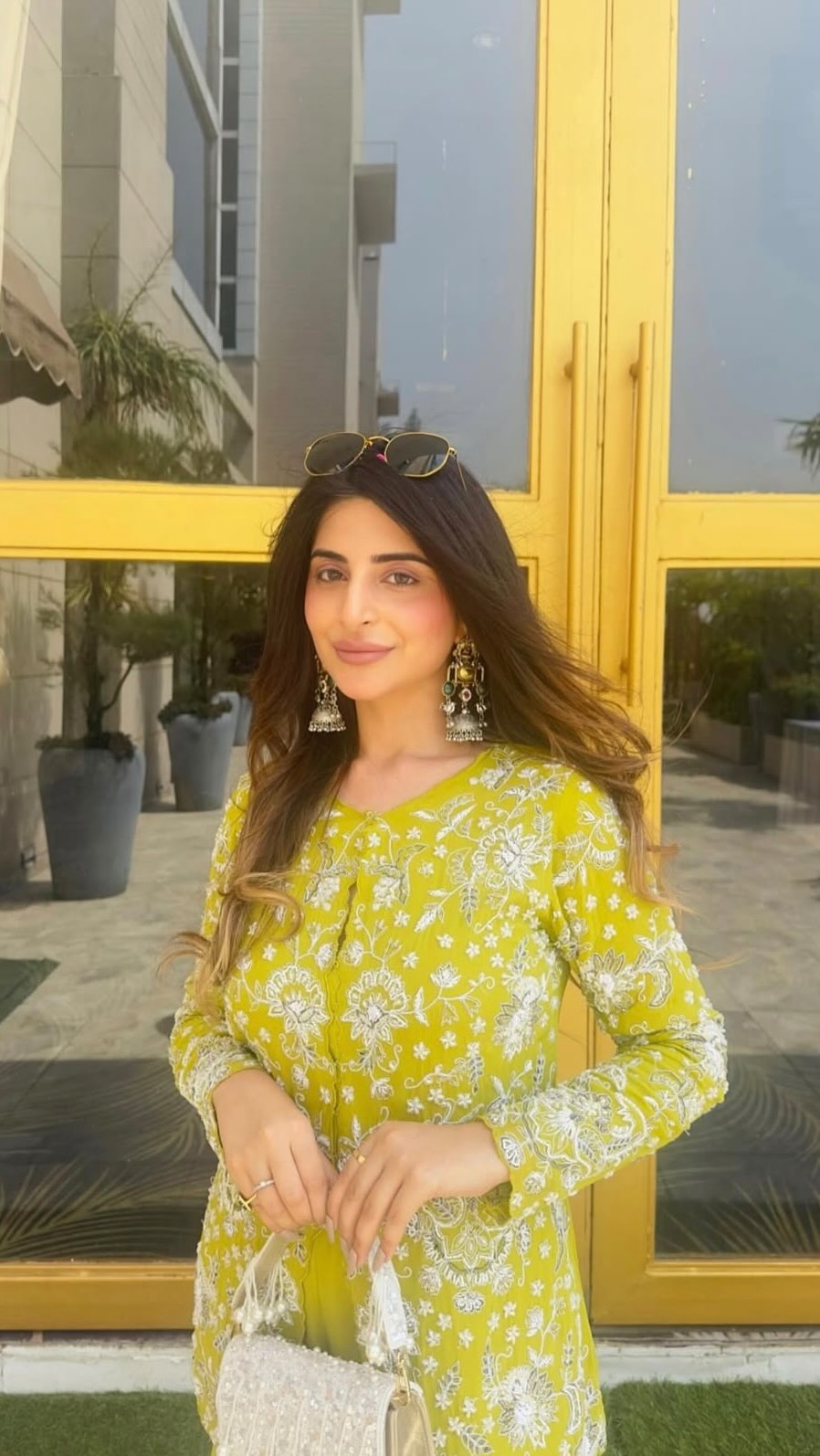 Instagram post by @shweta.tahlani for Love Beauty And Planet. Caption reads: Fake wedding but a good hair day 🌼🌼
Our hair....