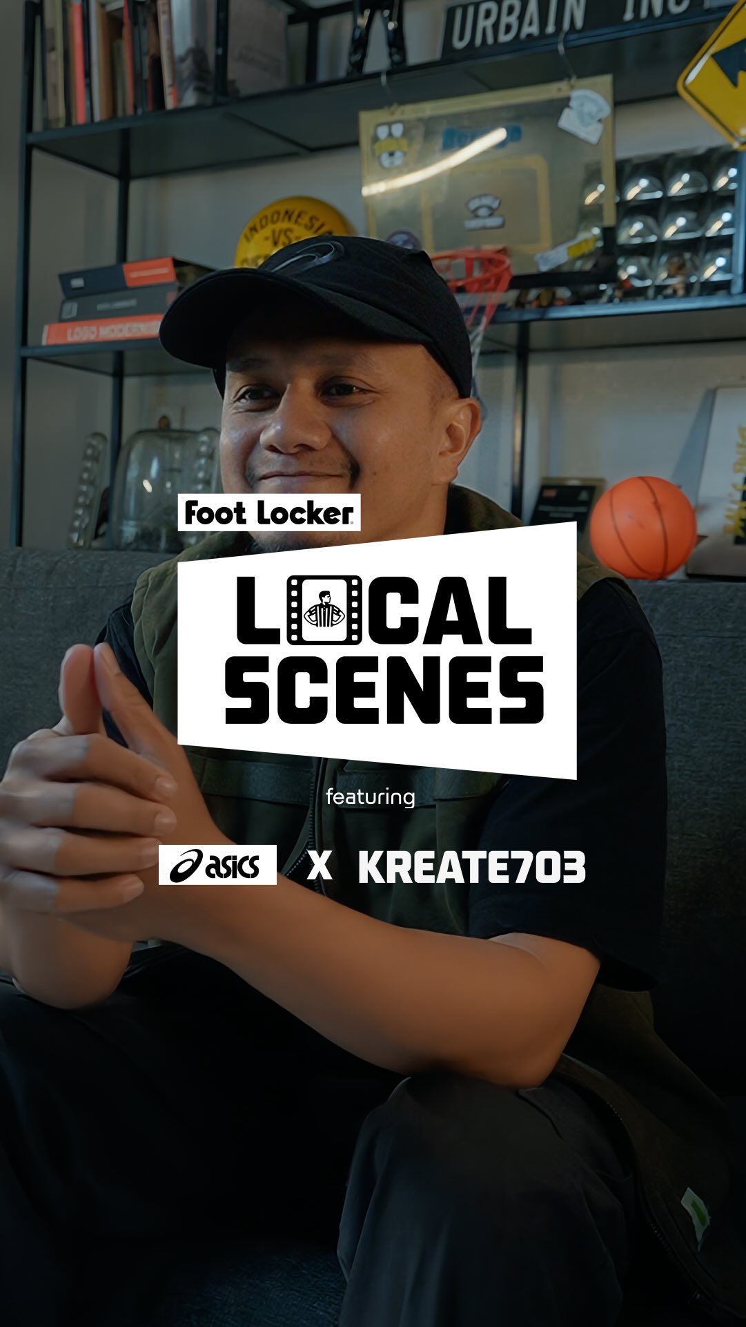 Instagram post by @kreate703 for Foot Locker. Caption reads: We pulled up on @kreate703 for this episode of....