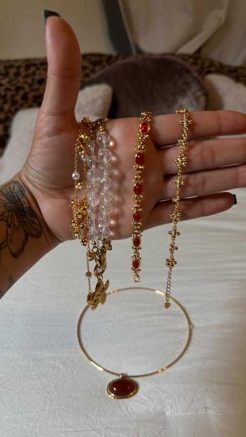 Instagram post by @tmarairene for En Route Jewelry. Caption reads: [...] is in bio to purchase yours....