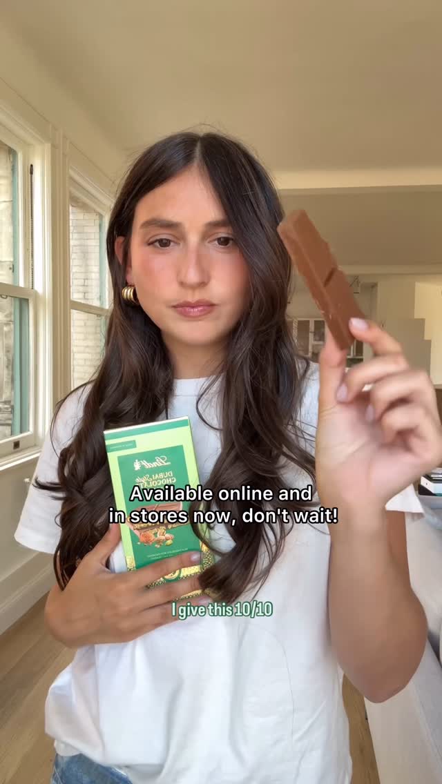 Instagram post by @chewyorkcity for Lindt. Caption reads: Today we are trying the newest Dubai style....