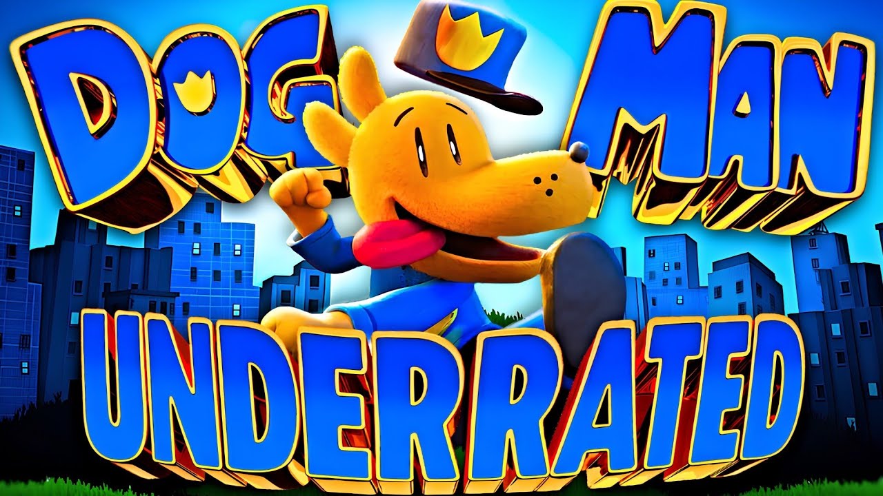YouTube post by @crazygamerinc for Sticker Mule. Caption reads: Why Dog Man is an Unexpected Masterpiece.