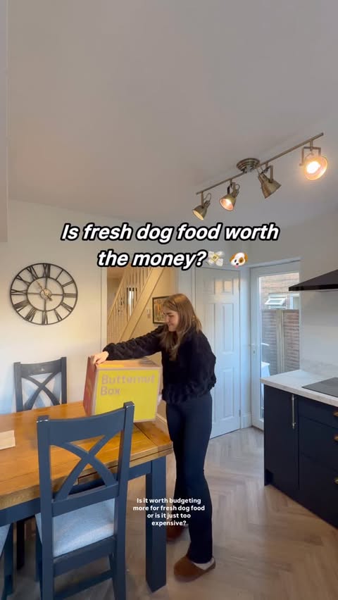 Instagram post by @homewithshan for Butternut Box. Caption reads: [...] really worth budgeting for? For us,....