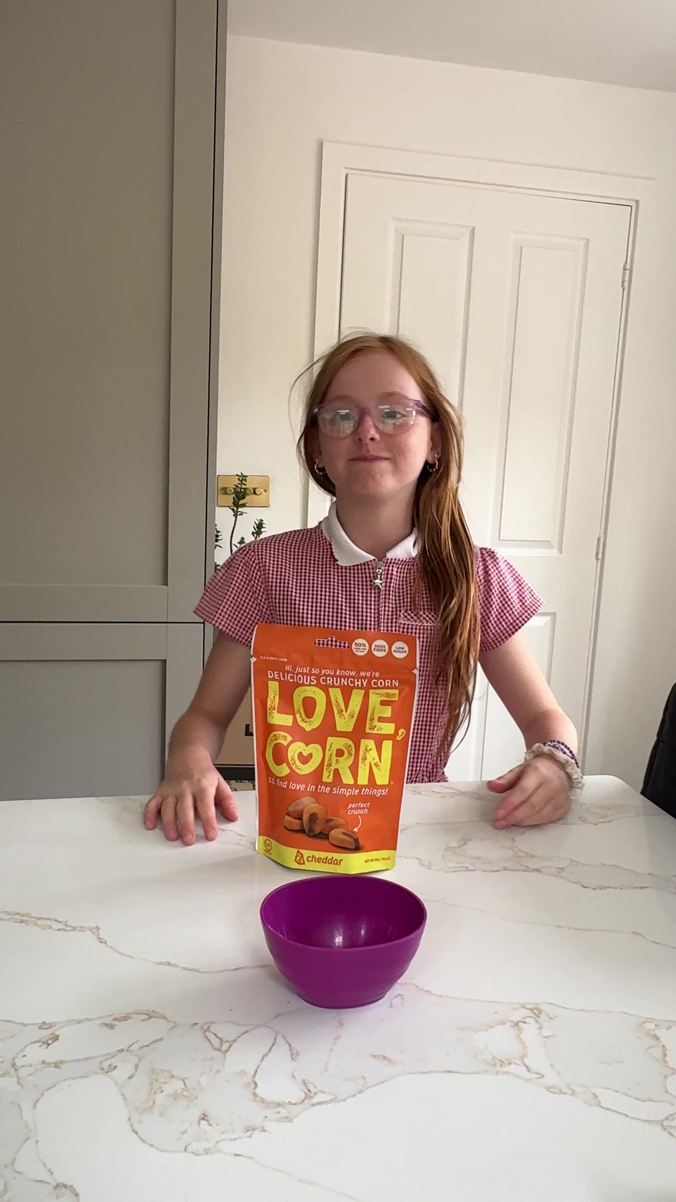 TikTok post by @samanthalouiseoco for LOVE CORN. Caption reads: [...] get way to excited over sweetcorn! @LOVE....