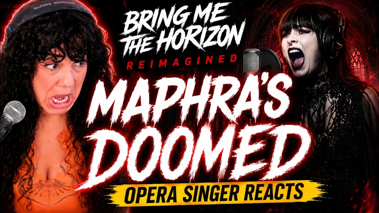 YouTube post by @MaggieReneéReacts for Skillshare. Caption reads: Opera Singer Reacts to Maphra’s “Doomed” Cover |....