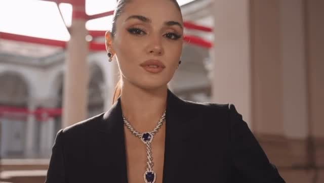 Instagram post by @handemiyy for Pomellato. Caption reads: Always empowered, inspired and deeply grateful....