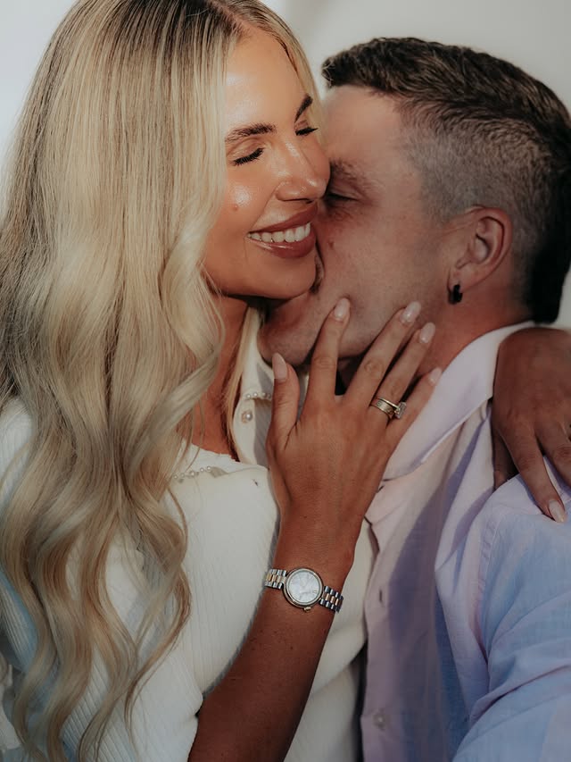 Instagram post by @mikaylacrisp for TISSOT. Caption reads: [...] to share. Happy Valentine’s Day with....