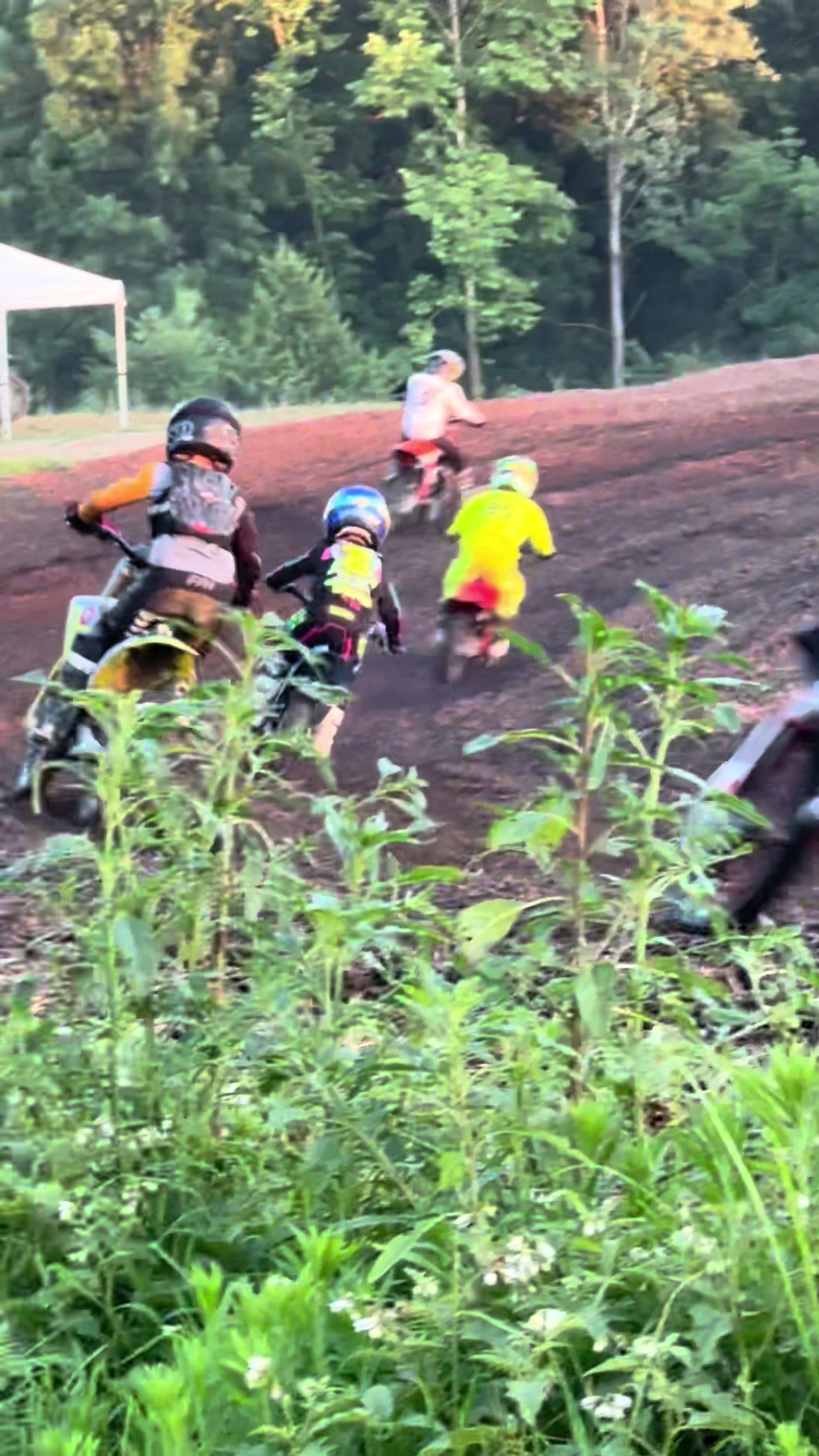 TikTok post by @mx.gunner for 6D Helmets. Caption reads: [...] #dirtbikekidz #mikametals @CobraMoto....