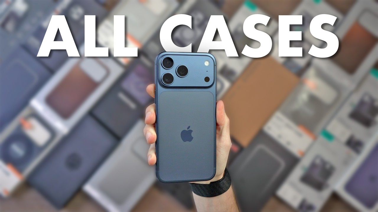 YouTube post by @VittorTech for MagBak. Caption reads: Top Cases for iPhone 17 Pro Max - Don't make the....