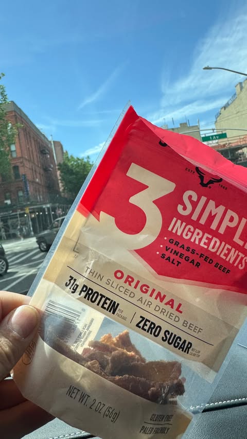 Instagram post by @kylerussellhoffman for Jack Link's. Caption reads: [...] new Jack Link’s Air Dried Steak Slices....