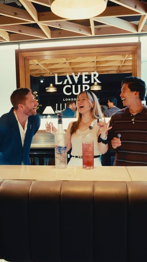 Instagram post by @tenniswithdylan for GREY GOOSE Vodka. Caption reads: The easiest decision you’ll make all @lavercup....