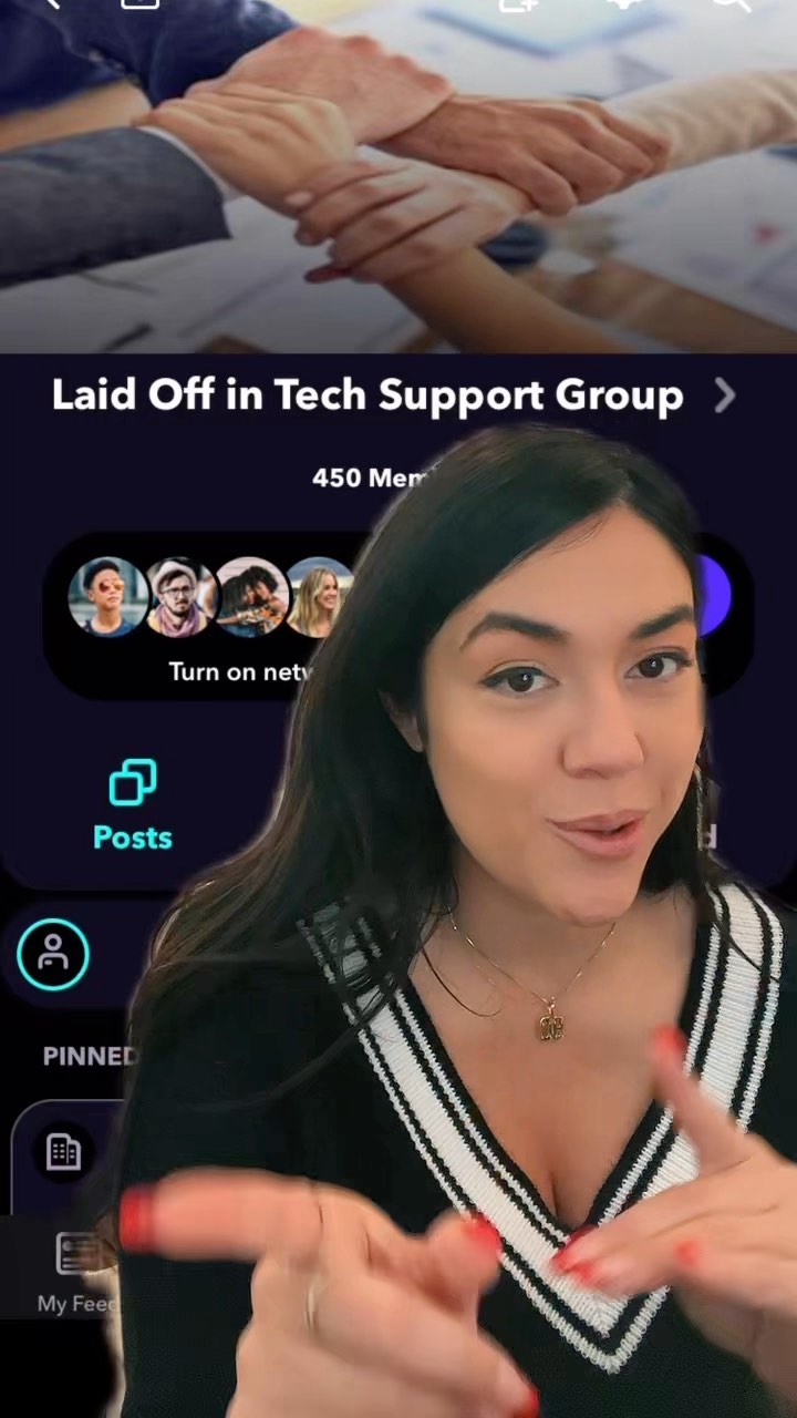 Instagram post by @careerchristen for Fishbowl. Caption reads: #ad layoffs are happening 👀 @fishbowlapp has made....
