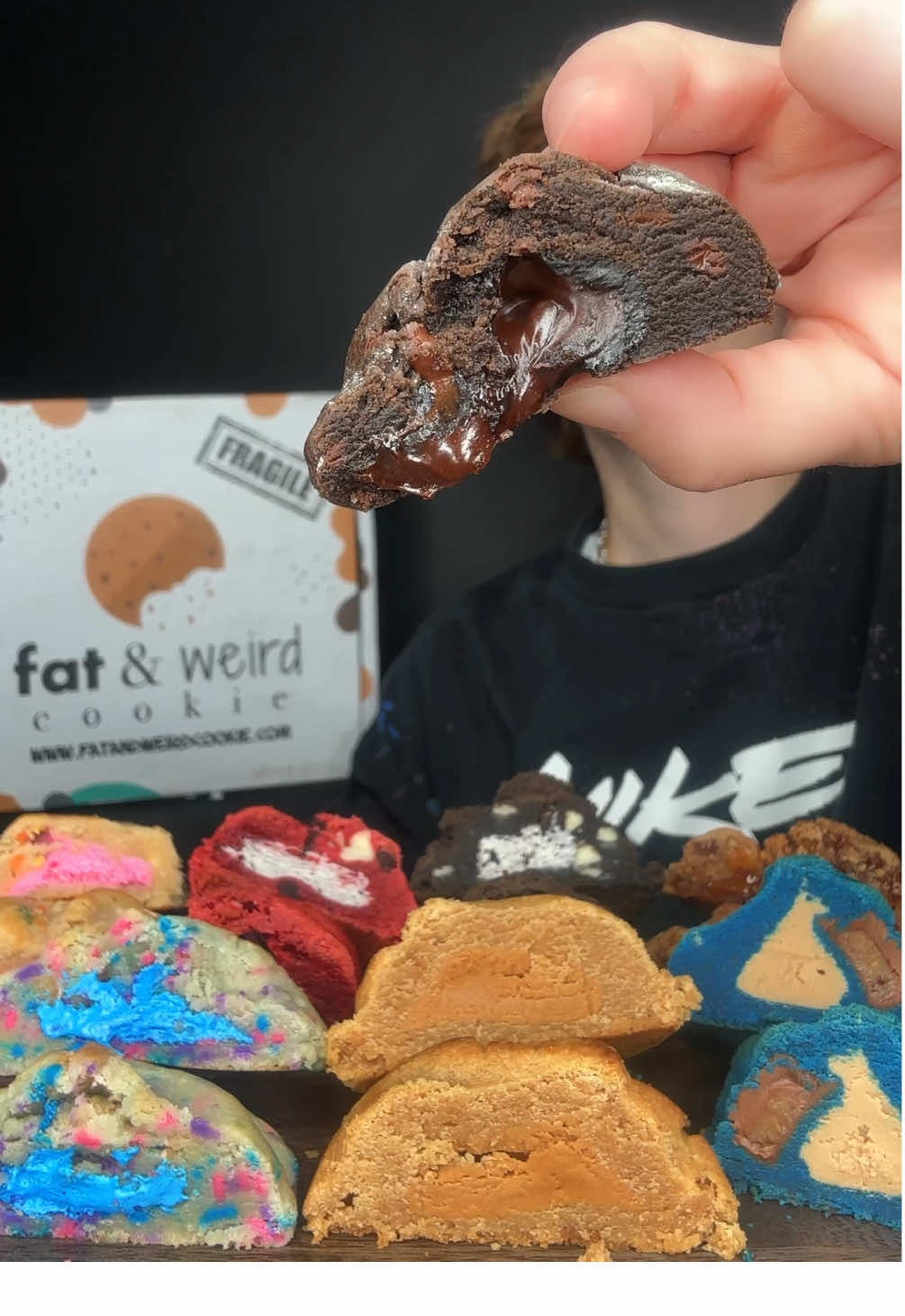 TikTok post by @vnmasmr00 for Fat & Weird Cookie. Caption reads: [...] :) overall not bad and fun to try @Fat &....