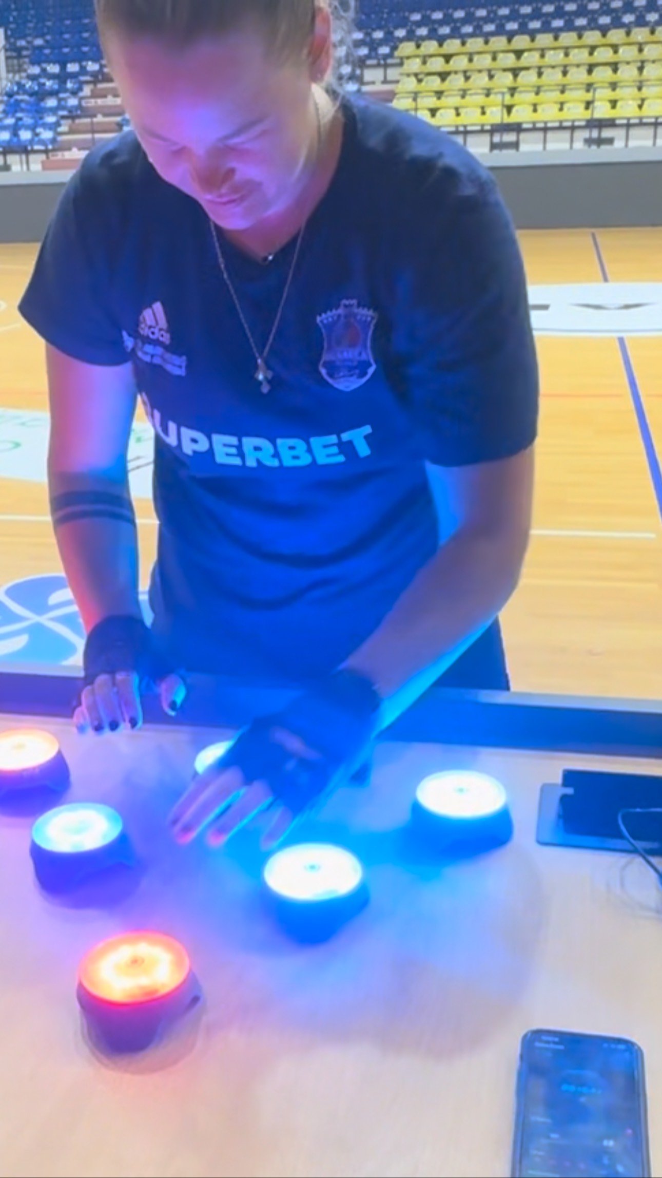 Instagram post by @ibrahimbelet_gkcoach for BlazePod. Caption reads: #rukomet #balonmano #handebol #andebol #handboll....